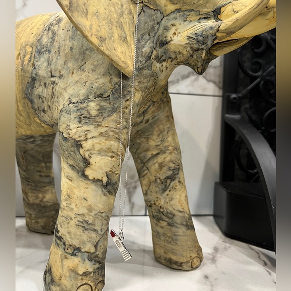 Sterling silver Tiffany & Co. Clinique lipstick pendant plus the 18 “ chain . - Picture 7 of 10